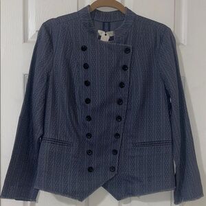Treasure & Bond Blue Patterned Blouse